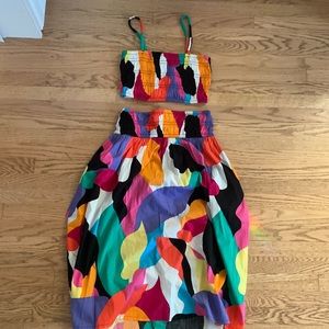 2 piece top and skirt